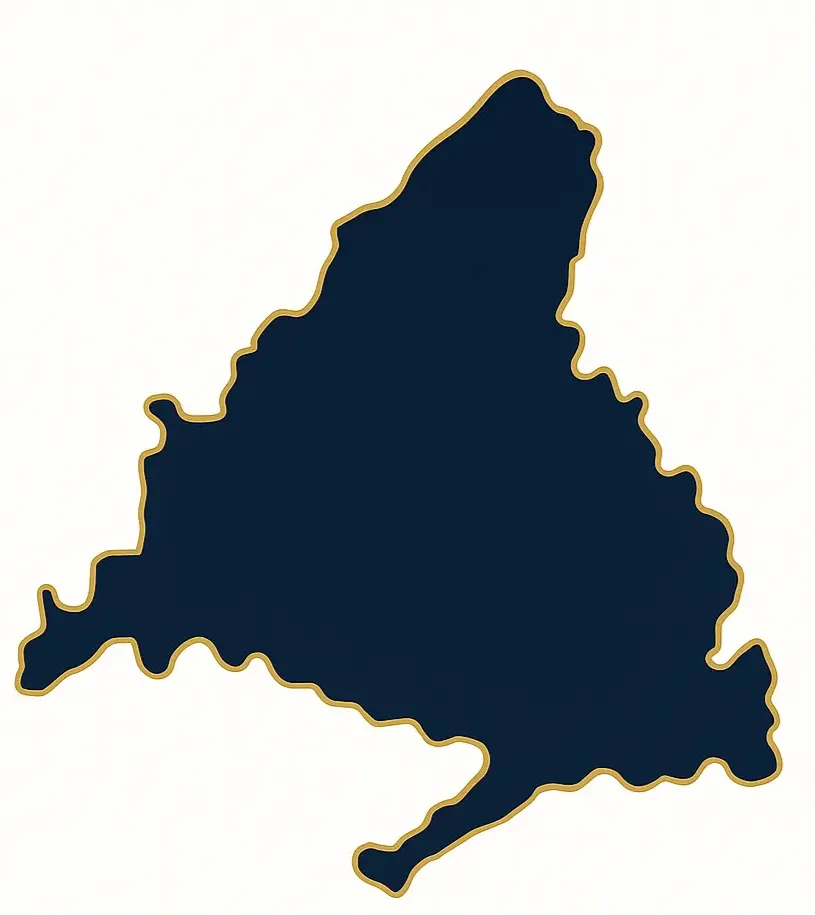 Mapa de Madrid con marcas de universidades