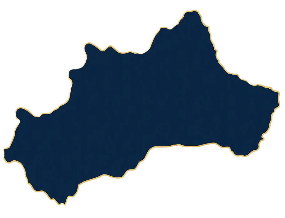 Mapa de Málaga con marcas de universidades